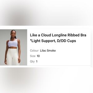 Lululemon Like a Cloud Longline Ribbed Bra